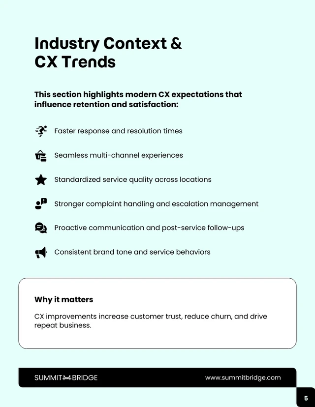 Customer Experience Improvement Business Proposal - Pagina 5