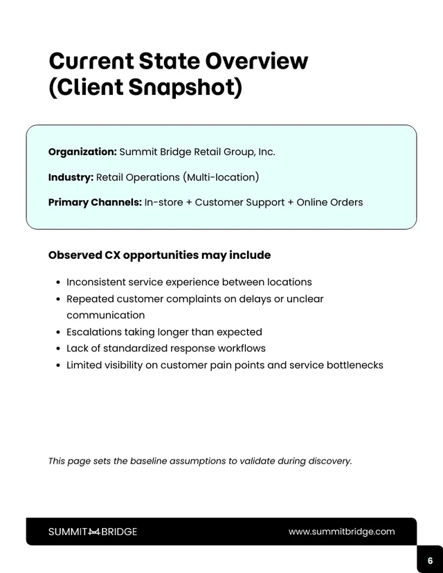 Customer Experience Improvement Business Proposal - Pagina 6