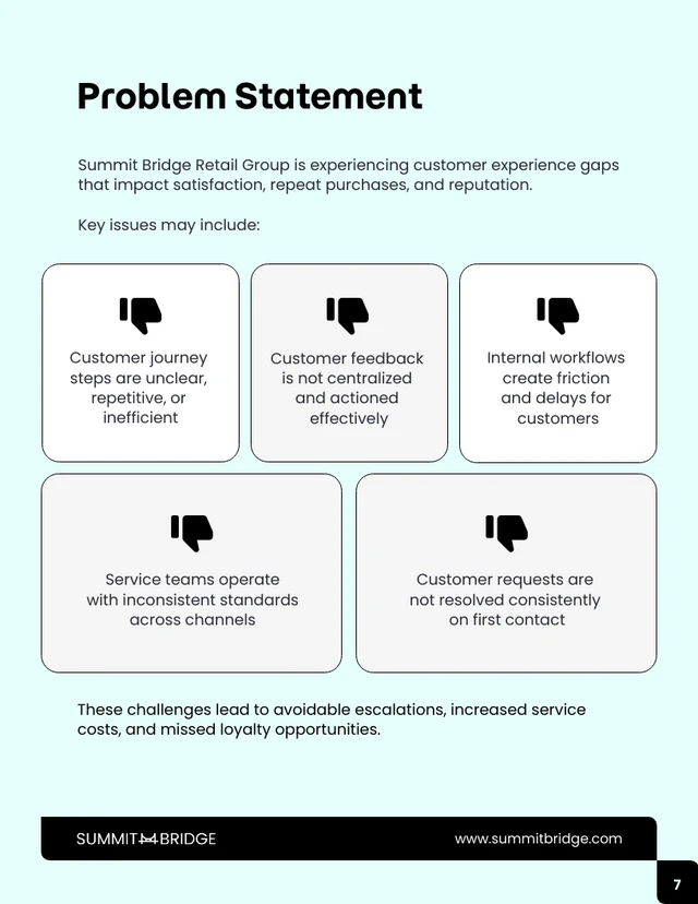 Customer Experience Improvement Business Proposal - Pagina 7