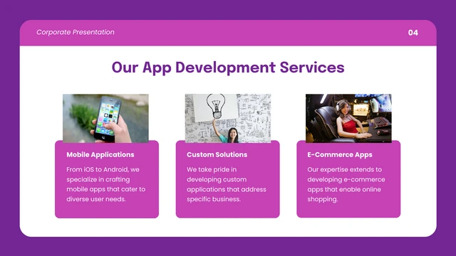Purple Pink Modern Simple Corporate Presentation - page 4