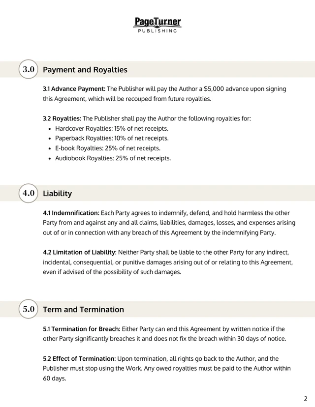 Publishing Contract Template - Seite 2