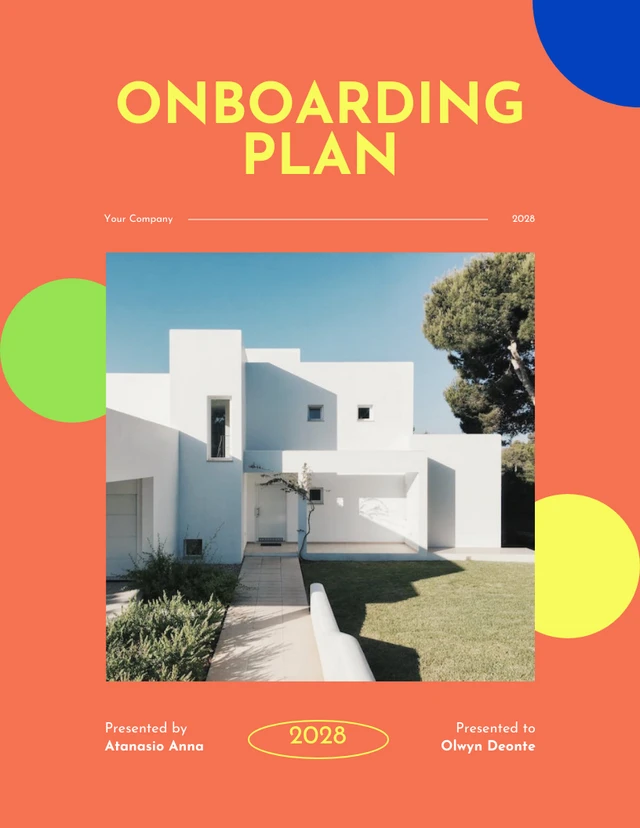 Simple Colorful Shape Onboarding Plan - Page 1