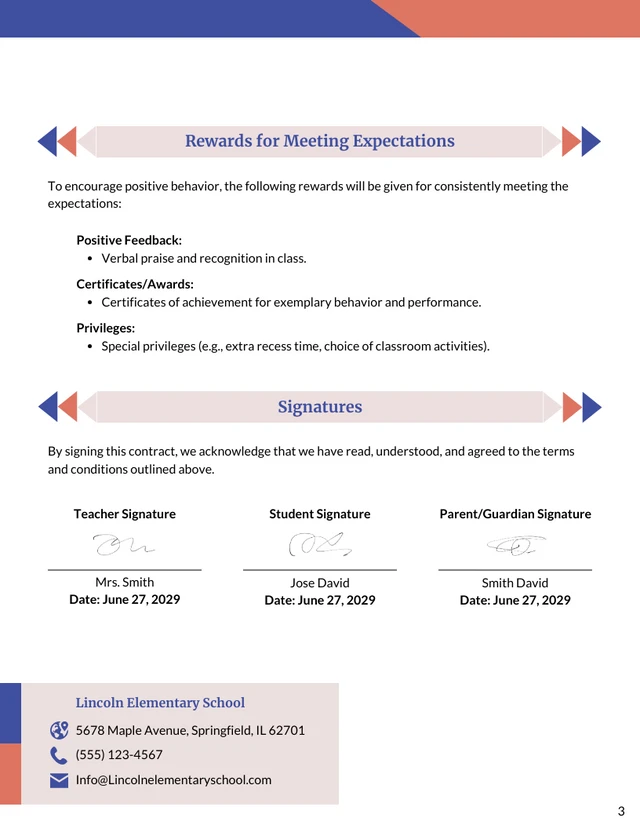 Behavior Contract Template - Página 3