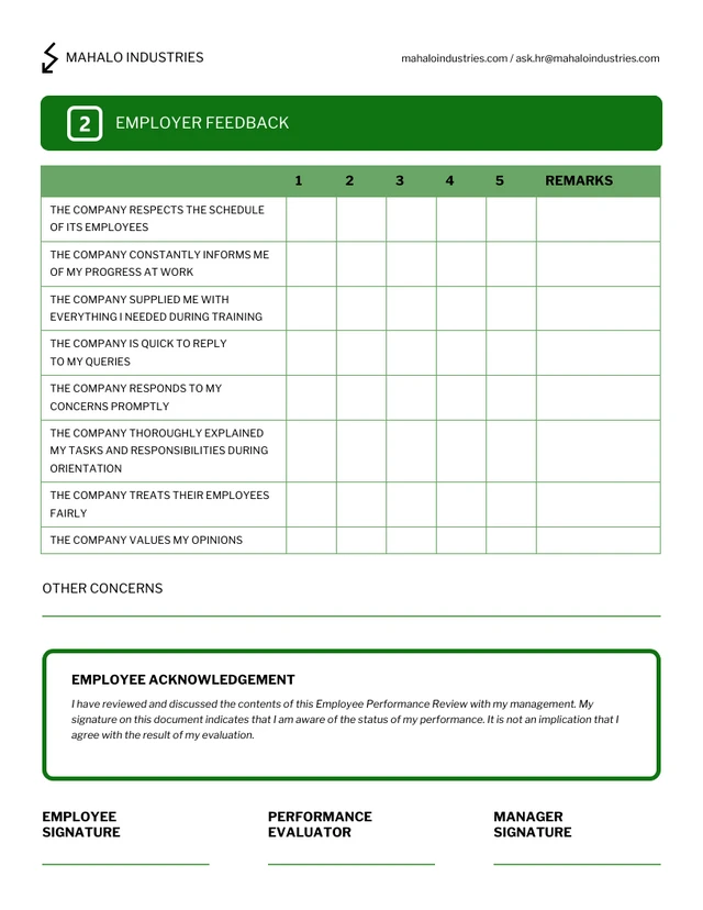 Job Performance Review Examples - Page 3