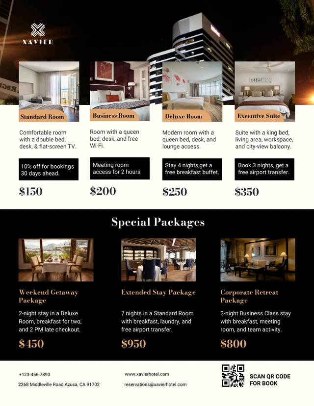 Hotel Price List Template