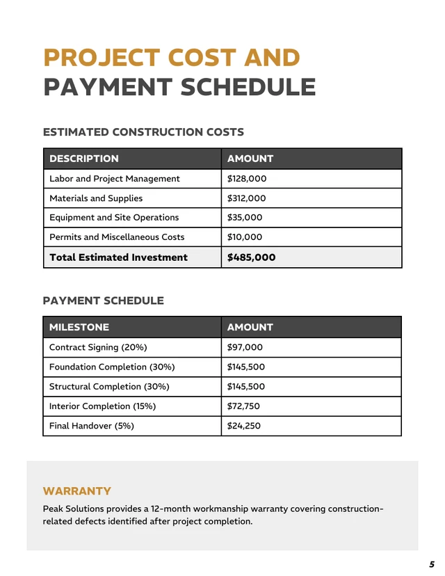 Residential Construction Proposal Template - Seite 5