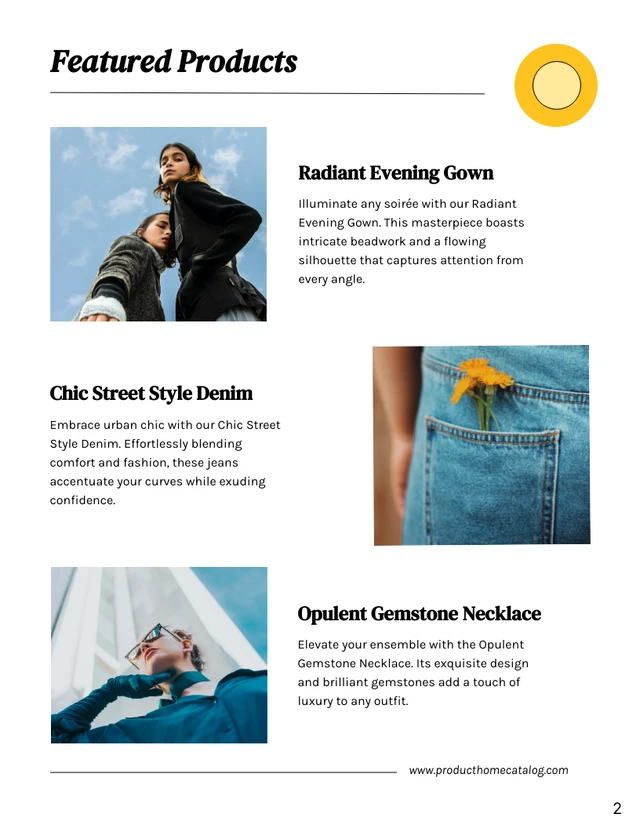 Yellow Simple Trend Fashion Catalog - page 2