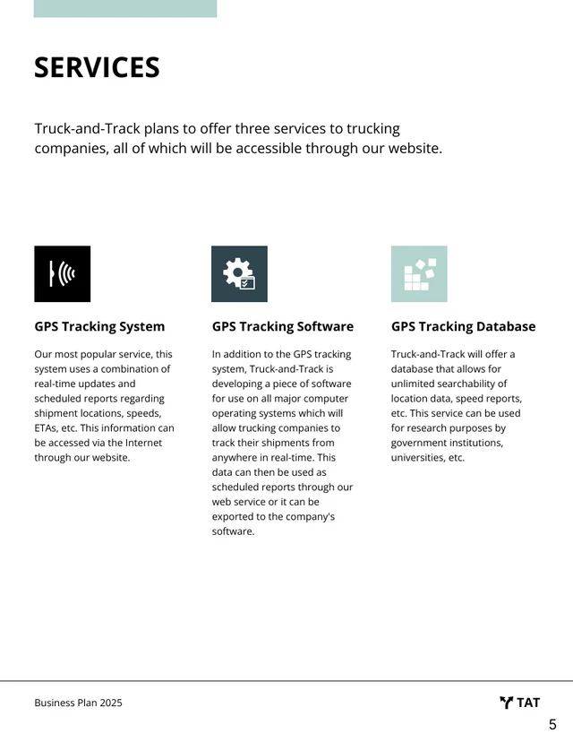 Trucking Business Plan Template - Page 5