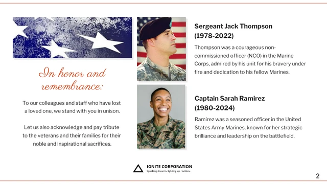 Memorial Day Company Tribute: Inspiring Quotes Presentation - Page 2