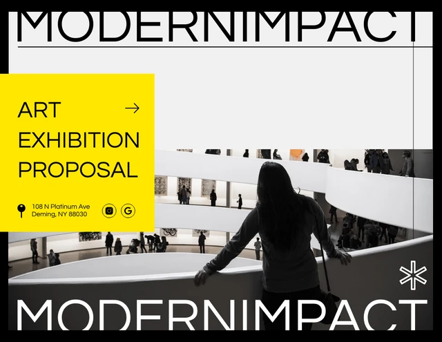 Modern Art Exhibition Proposal Presentation - page 1