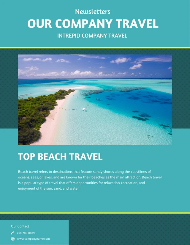 Company Travel Interpaid Beach Business Newsletters