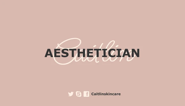 Minimalist simple Aesthetician Business Card - Page 1