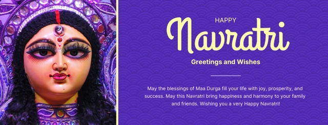 Purple Happy Navrati Banner