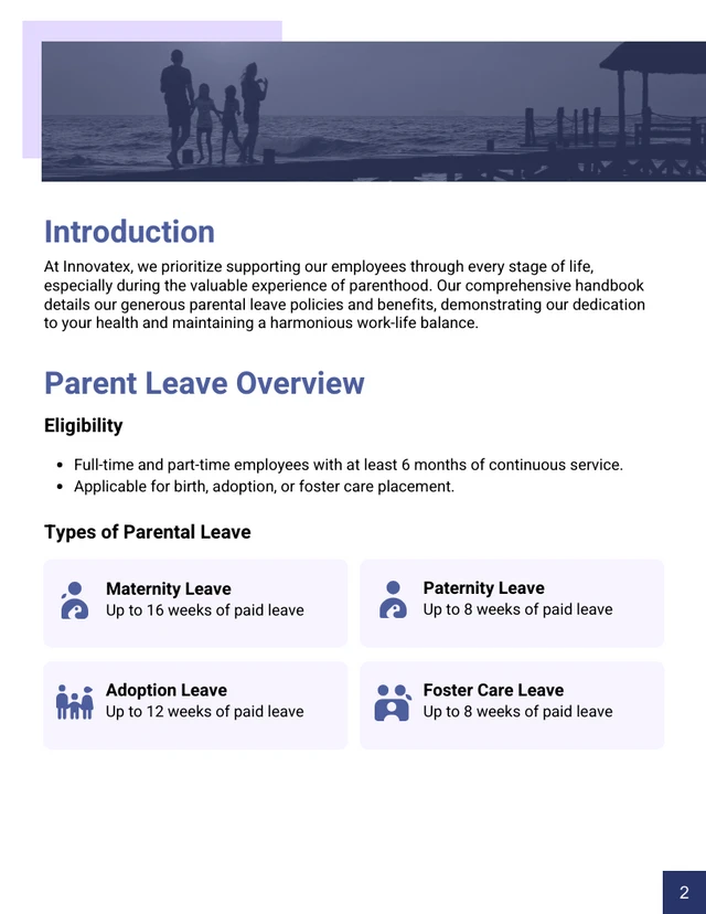 Employee Parental Leave and Benefits HR Handbook - Page 2