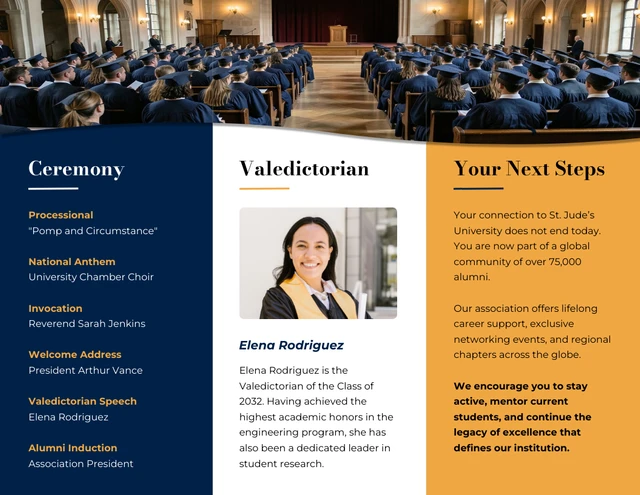 Graduation Brochure Template - Page 2