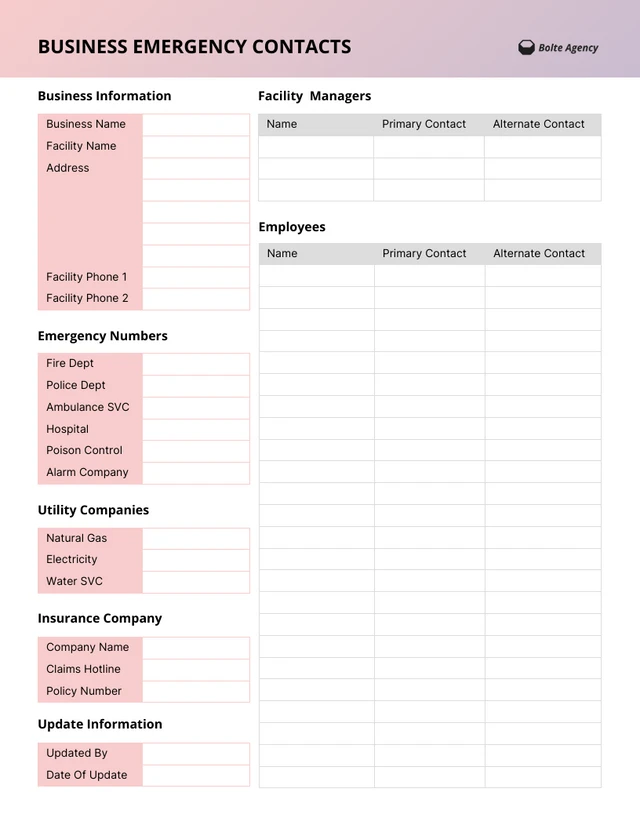 Pink and White Simple Minimalist Contact Forms Template