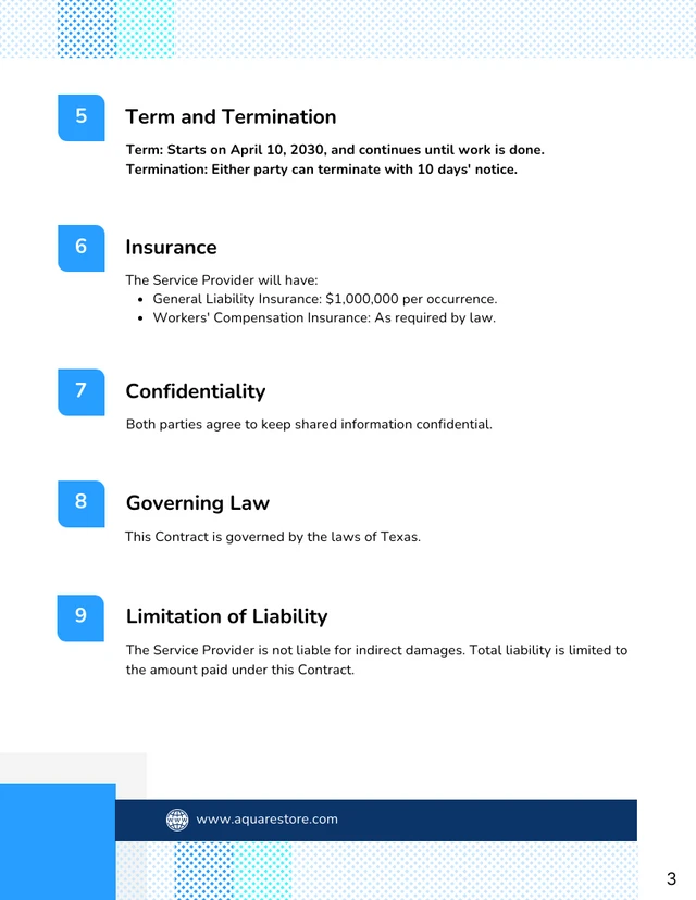 Water Restoration Contract Template - Página 3