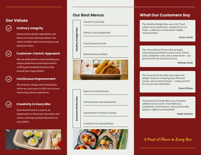 Boxed Lunch Catering Brochure - Page 2