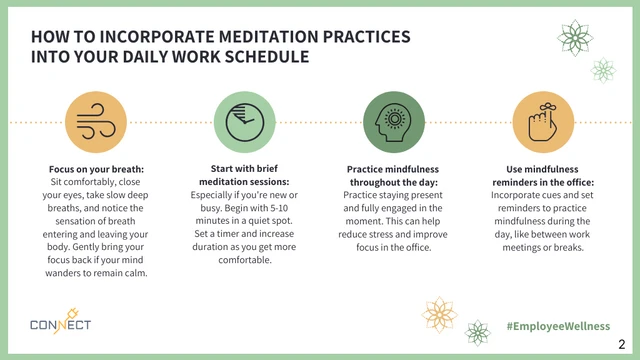 Meditation in the Workplace for Mindfulness and Mental Health Presentation - page 2