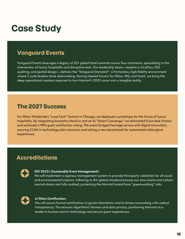 Hospitality and Sustainability Events Forum Proposal - Página 12