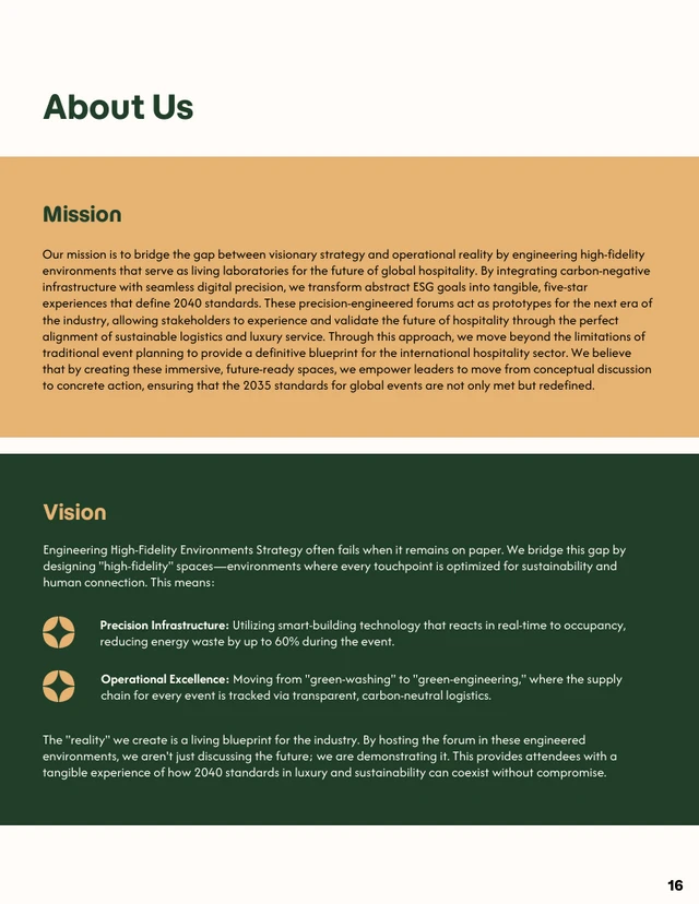 Hospitality and Sustainability Events Forum Proposal - Página 16