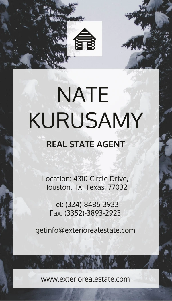 Cabin Realtor Business Card - Page 2