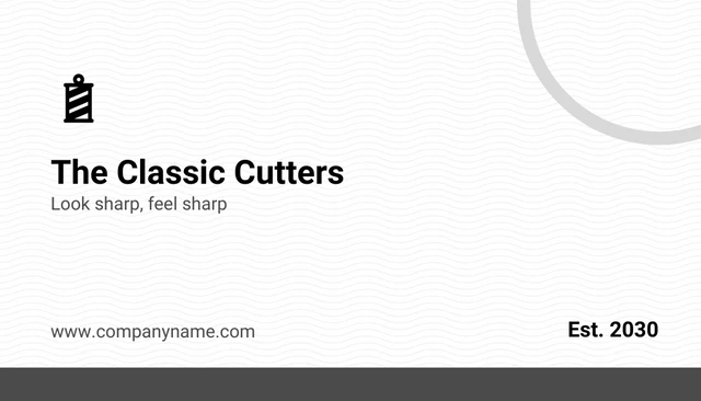 Black and white simple Business Card Barber Shop - Seite 2