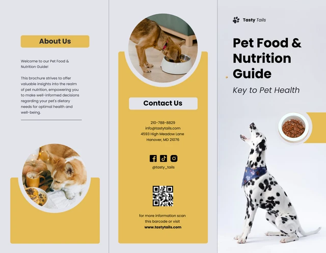 Pet Food & Nutrition Guide Brochure - Page 1