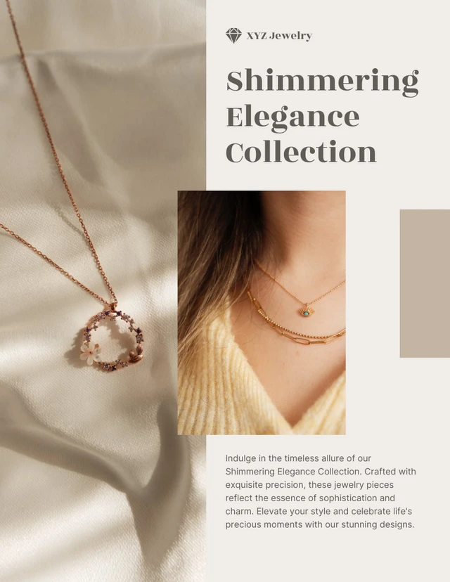 Cream and Beige Jewelry Catalog - Page 1