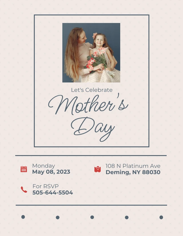 Simple Greeny Mother's Day Flyer Template