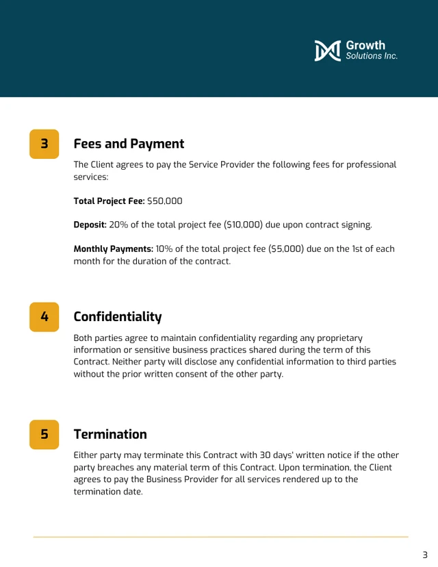 Small Business Contract Template - Seite 3