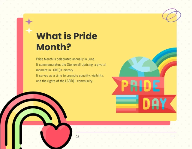 Cream colorful celebrating pride month presentation - page 2