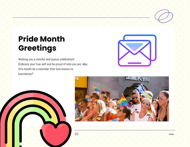 Cream colorful celebrating pride month presentation - صفحة 3
