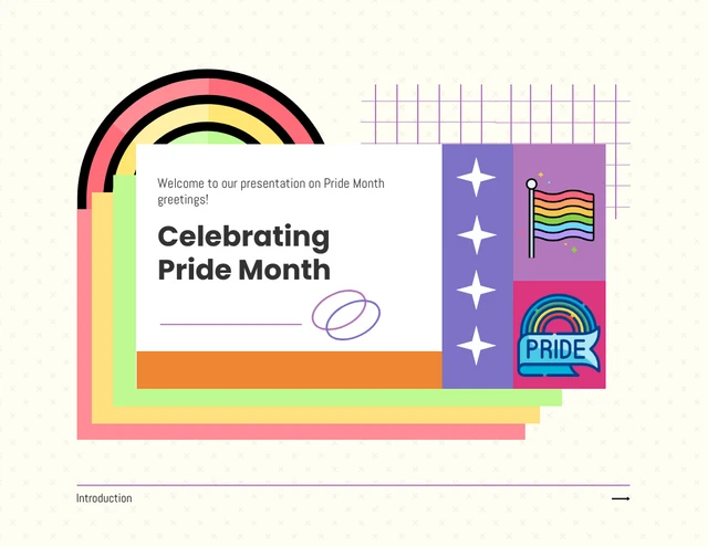Cream colorful celebrating pride month presentation - صفحة 1