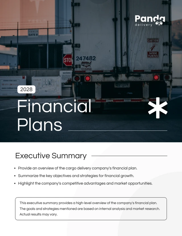 Black and White Simple Company Financial Plans - Page 1