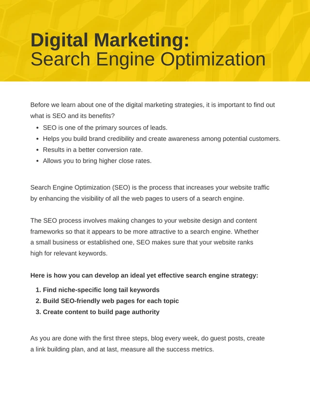 Simple Yellow Marketing eBook - Page 3
