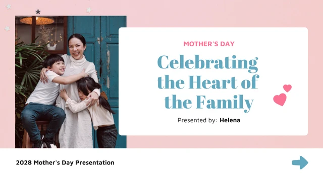 Soft Pastel Pink Blue Mother's Day Presentation - صفحة 1