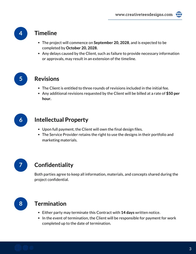 T-Shirt Design Contract Template - Seite 3