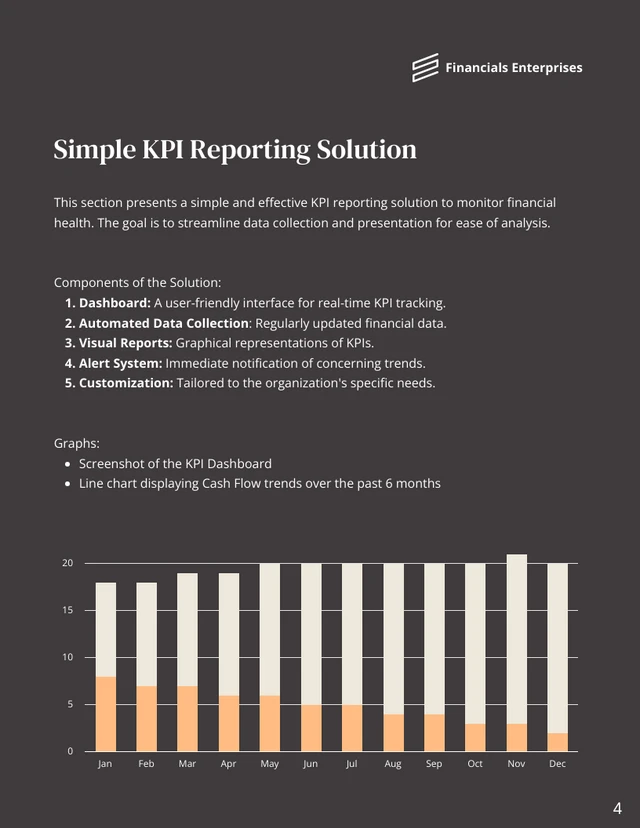 Simple Easy Brown And Black KPI Reports - Page 4