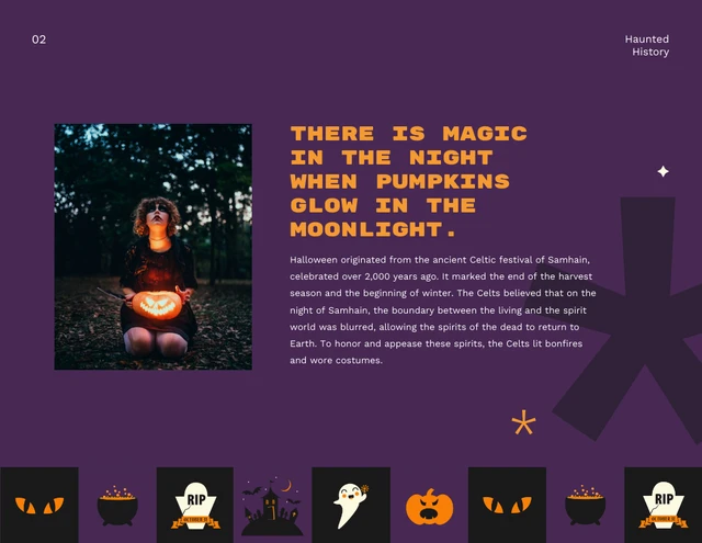 Black Purple Haunted History Halloween Presentation - Page 2