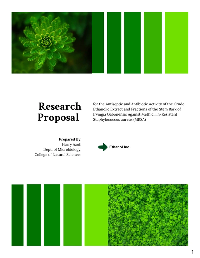 White and Green Consulting Proposal Template - Page 1