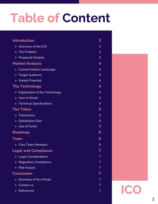 ICO White Paper Template - page 2