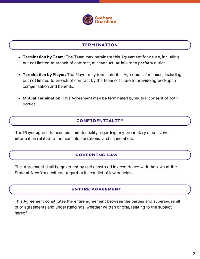 NBA Contract Template - page 3