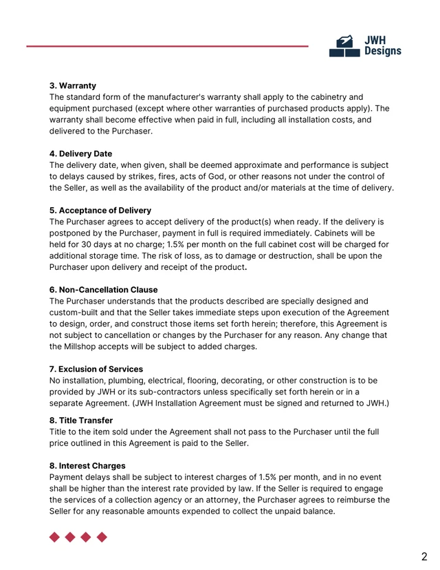 Cabinet Installation Contract Template - Venngage