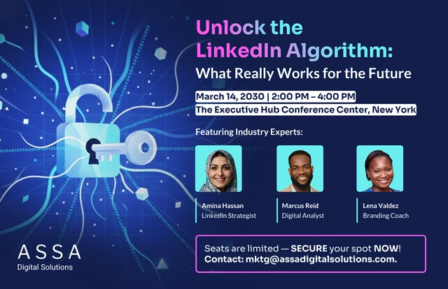 Unlock the LinkedIn Algorithm Conference Poster Template