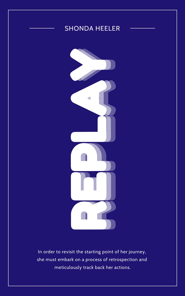 Modèle de couverture de livre de typographie simple bleu et blanc