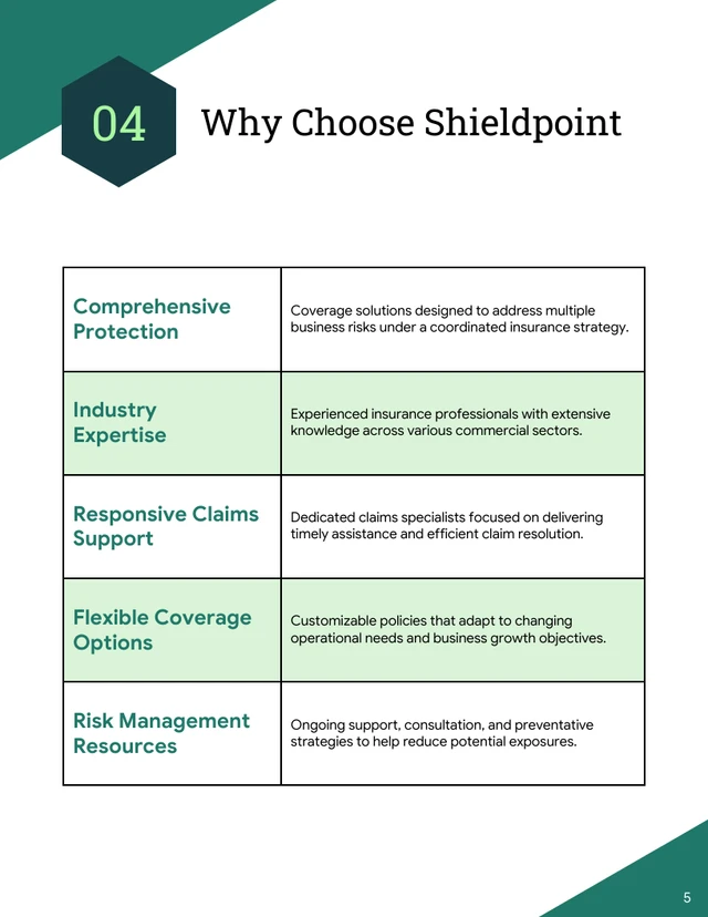 Commercial Insurance Proposal Template - Seite 5