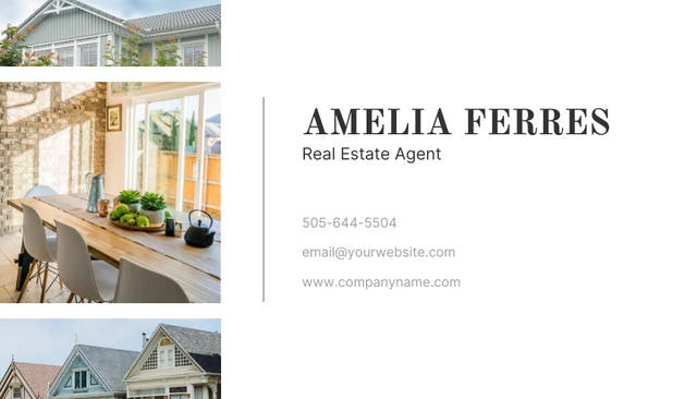 White Minimalist Real Estate Business Card - Page 2