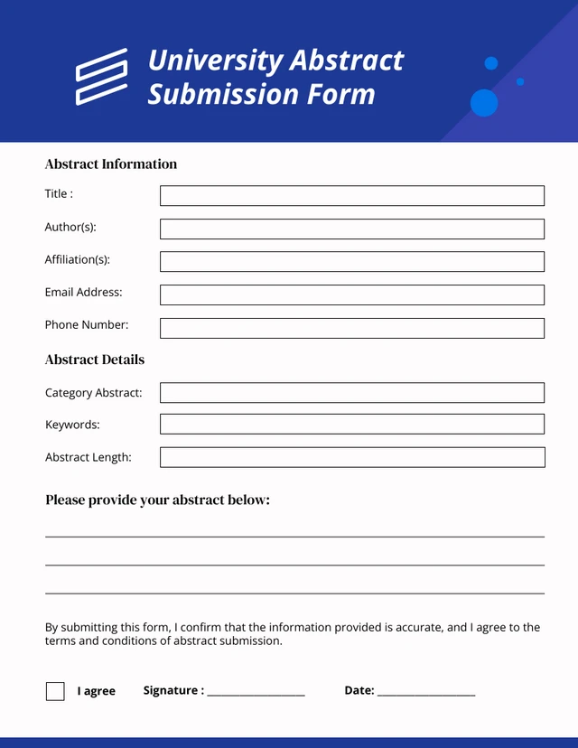 Dark Blue University Abstract Forms Template
