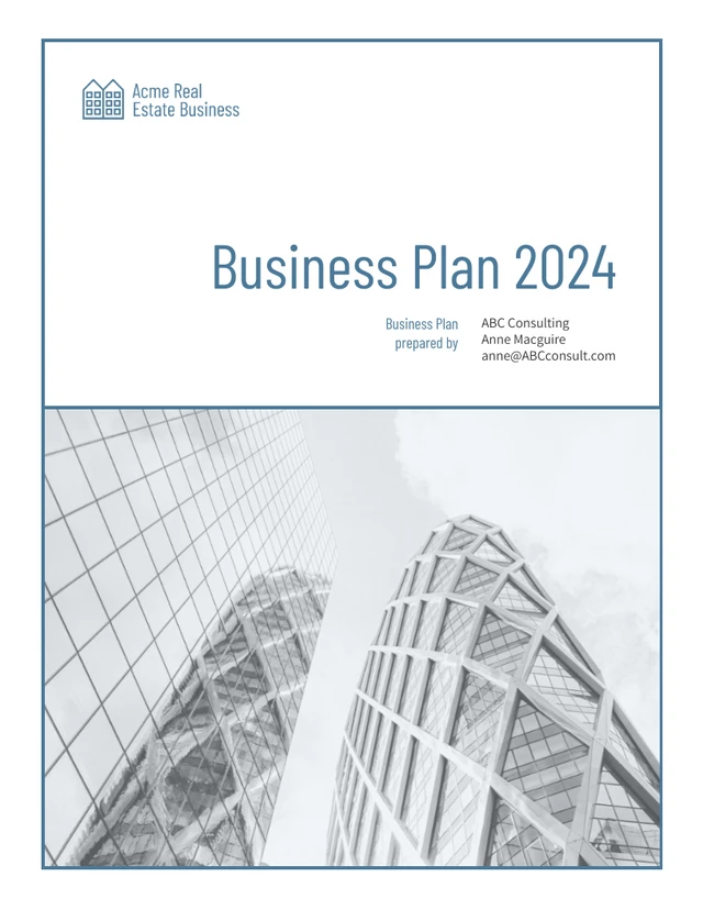 Real Estate Investment Business Plan Template - Page 1